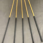 No Knot / Ultimate / Knotless Dragon Cane Set of 5  - 84 cms length - Black Kangaroo Leather Handles - Stripewell Canes