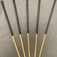 No Knot / Ultimate / Knotless Dragon Cane Set of 5  - 84 cms length - Black Kangaroo Leather Handles - Stripewell Canes