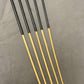 No Knot / Ultimate / Knotless Dragon Cane Set of 5  - 84 cms length - Black Kangaroo Leather Handles - Stripewell Canes