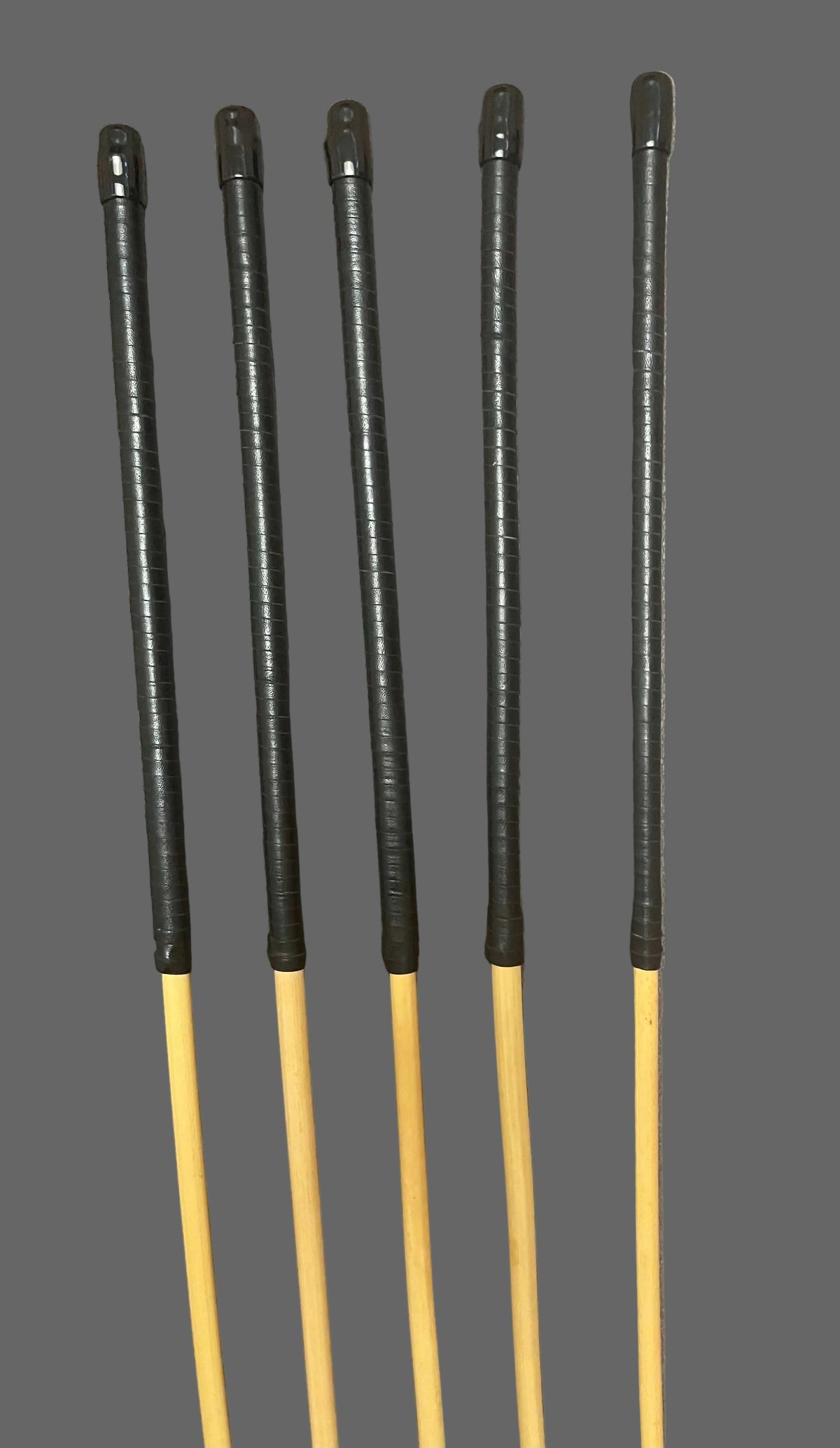 Set of 5 NO KNOT Dragon Canes 84 cms Black Roo Handles