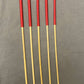 No Knot Dragon Canes / Ultimate Dragon Cane / Knotless Rattan Cane / BDSM Rattan Cane Set of 5 - 84 - 86 cms length - Black / Imperial Red Paracord Handles