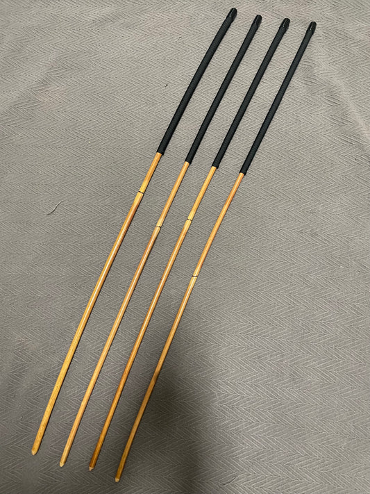 Golden Honey Smoked Dragon Canes / Golden Dragon Canes / Punishment Set of 4 Canes - 95 to 98 cms Length - BLACK Paracord Handles - Stripewell Canes