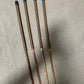 No Knot Smoked Dragon Canes / Knotless Smoked Dragon Canes  / BDSM Rattan Cane Set of 4  - 95 cms length - Brown Paracord Handles
