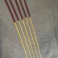 No Knot Dragon Canes / Ultimate Dragon Cane / Knotless Rattan Cane / BDSM Rattan Cane Set of 5 Canes - 95 cms length - Burgundy Paracord Handles