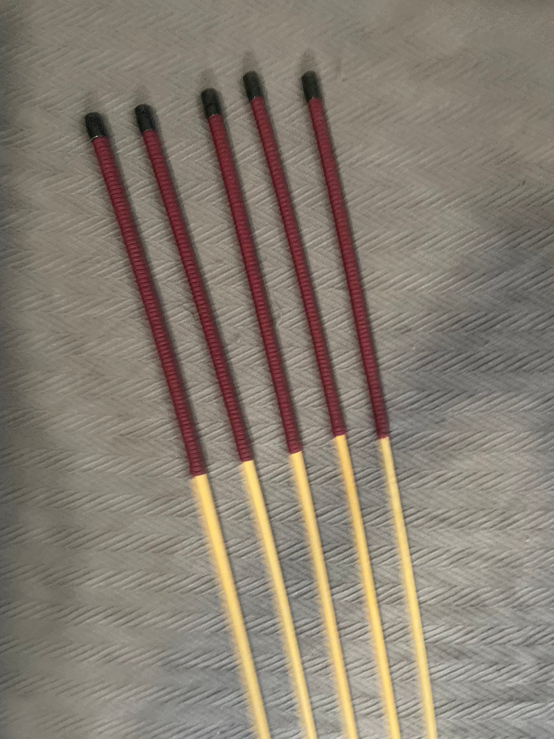 No Knot Dragon Canes / Ultimate Dragon Cane / Knotless Rattan Cane / BDSM Rattan Cane Set of 5 Canes - 95 cms length - Burgundy Paracord Handles