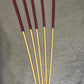 No Knot Dragon Canes / Ultimate Dragon Cane / Knotless Rattan Cane / BDSM Rattan Cane Set of 5 Canes - 95 cms length - Burgundy Paracord Handles