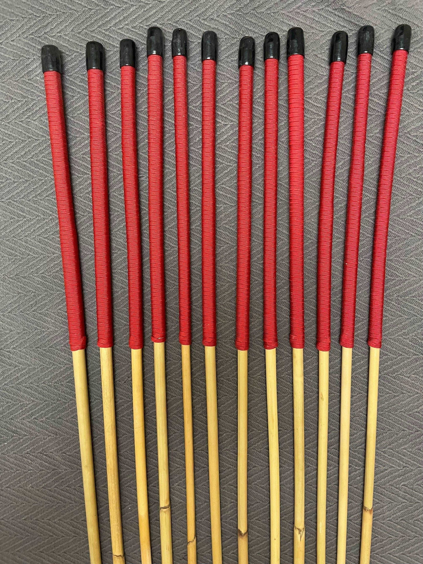 Set of 12 Natural Dragon Rattan Punishment Canes / School Canes / Whipping Canes - PRO SET - 95/100 cms Length - Stripewell Canes