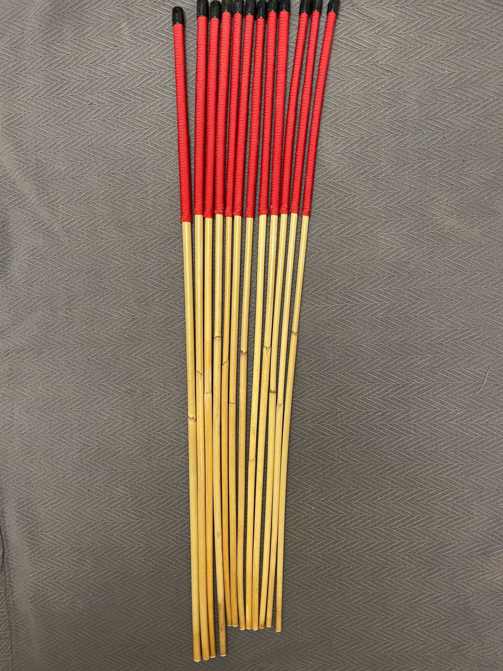 Set of 12 Natural Dragon Rattan Punishment Canes / School Canes / Whipping Canes - PRO SET - 95/100 cms Length - Stripewell Canes