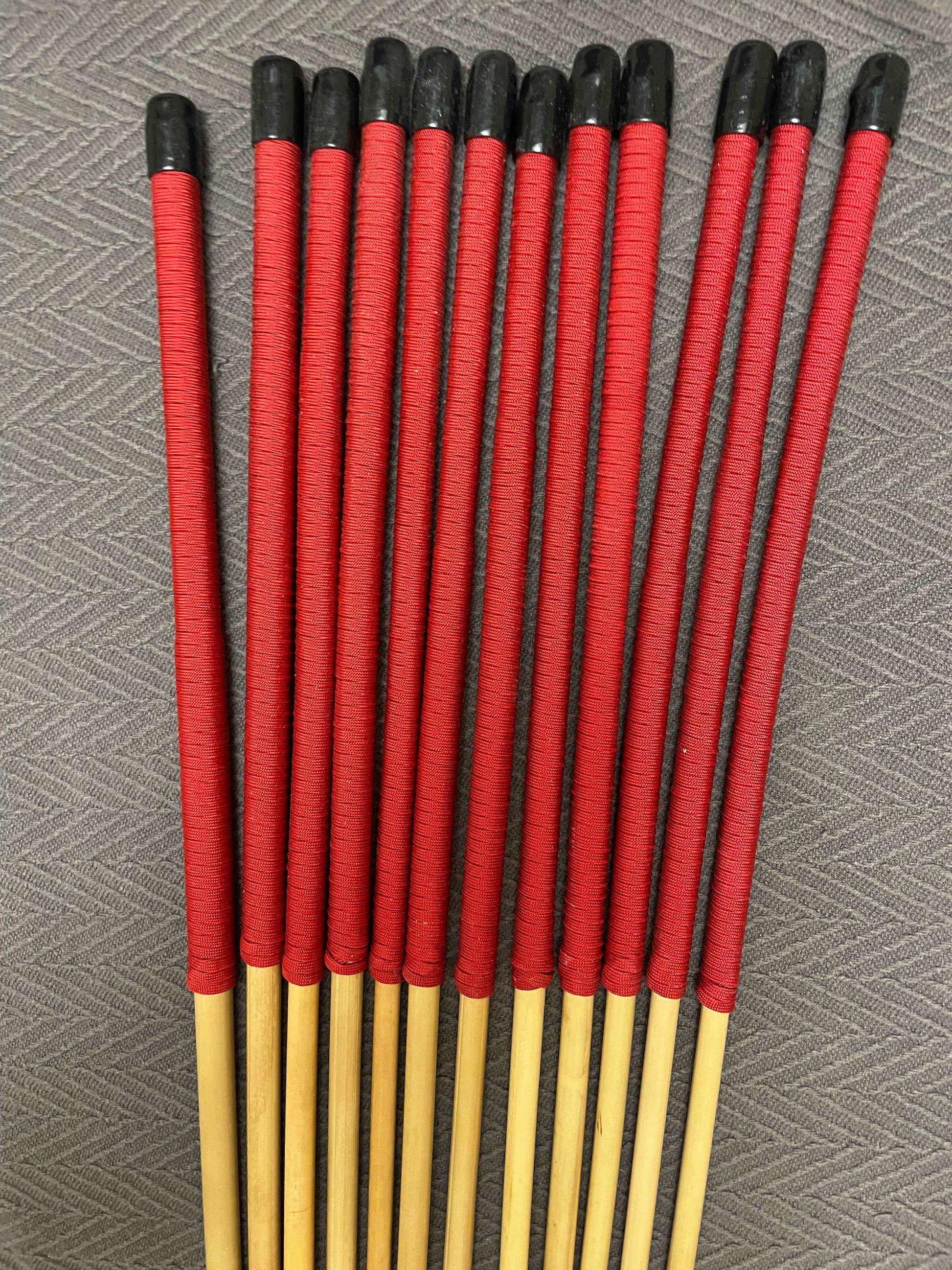 Set of 12 Natural Dragon Rattan Punishment Canes / School Canes / Whipping Canes - PRO SET - 95/100 cms Length - Stripewell Canes