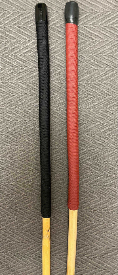 Eton Senior Kooboo Cane / Punishment Cane / School Cane - 85 to 90 cms Length - Red / Black Paracord Handles - Stripewell Canes