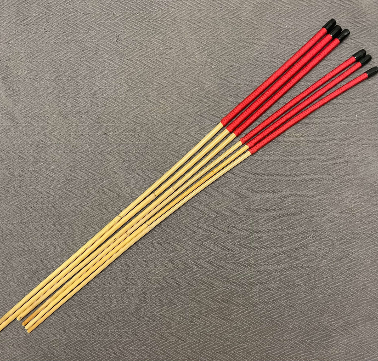 Dragon Canes / Punishment Canes / BDSM Canes Set of 6  -  95 to 100 cms Length - Red or Burgundy Paracord Handles - Stripewell Canes