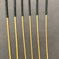 Professional Dominatrix Signature Set of 6 Natural Dragon Canes - 100 cms Length & 7 -12.5 mm D - Roo Leather Handles - Coated Finish - Stripewell Canes