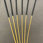 Professional Dominatrix Signature Set of 6 Natural Dragon Canes - 100 cms Length & 7 -12.5 mm D - Roo Leather Handles - Coated Finish - Stripewell Canes