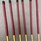 Six of the Best Set of 6 Dragon Canes / School Canes / BDSM Canes - 90 cms L & 7.5 - 12.5 mm D - Burgundy / Brown Handles - Stripewell Canes