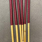 Six of the Best Set of 6 Dragon Canes / School Canes / BDSM Canes - 90 cms L & 7.5 - 12.5 mm D - Burgundy / Brown Handles - Stripewell Canes