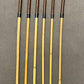 Pro Disciplinarian Set of 6 Natural Dragon Rattan Canes / School Canes / Whipping Canes - PRO SET - 95/100 cms Length - BRANDY Kangaroo Leather Handles