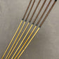 Pro Disciplinarian Set of 6 Natural Dragon Rattan Canes / School Canes / Whipping Canes - PRO SET - 95/100 cms Length - BRANDY Kangaroo Leather Handles