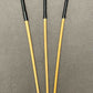 Set of 3 No Knot Natural Dragon Canes / School Canes / Whipping Canes - NO KNOT PRO SET - 100 cms Length -  BLACK Kangaroo Leather Handles - Stripewell Canes