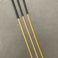 Set of 3 No Knot Natural Dragon Canes / School Canes / Whipping Canes - NO KNOT PRO SET - 100 cms Length -  BLACK Kangaroo Leather Handles - Stripewell Canes