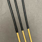 Set of 3 No Knot Natural Dragon Canes / School Canes / Whipping Canes - NO KNOT PRO SET - 100 cms Length -  BLACK Kangaroo Leather Handles - Stripewell Canes
