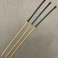 Set of 3 No Knot Natural Dragon Canes / School Canes / Whipping Canes - NO KNOT PRO SET - 100 cms Length -  BLACK Kangaroo Leather Handles - Stripewell Canes