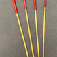 Set of 4 No Knot Natural Dragon Canes / School Canes / Whipping Canes - NO KNOT PRO SET - 90 cms Length - RED Kangaroo Leather Handles - Stripewell Canes