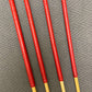 Set of 4 No Knot Natural Dragon Canes / School Canes / Whipping Canes - NO KNOT PRO SET - 90 cms Length - RED Kangaroo Leather Handles - Stripewell Canes