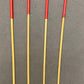 Set of 4 No Knot Natural Dragon Canes -  90 cms Length - RED Kangaroo Leather Handles - Stripewell Canes