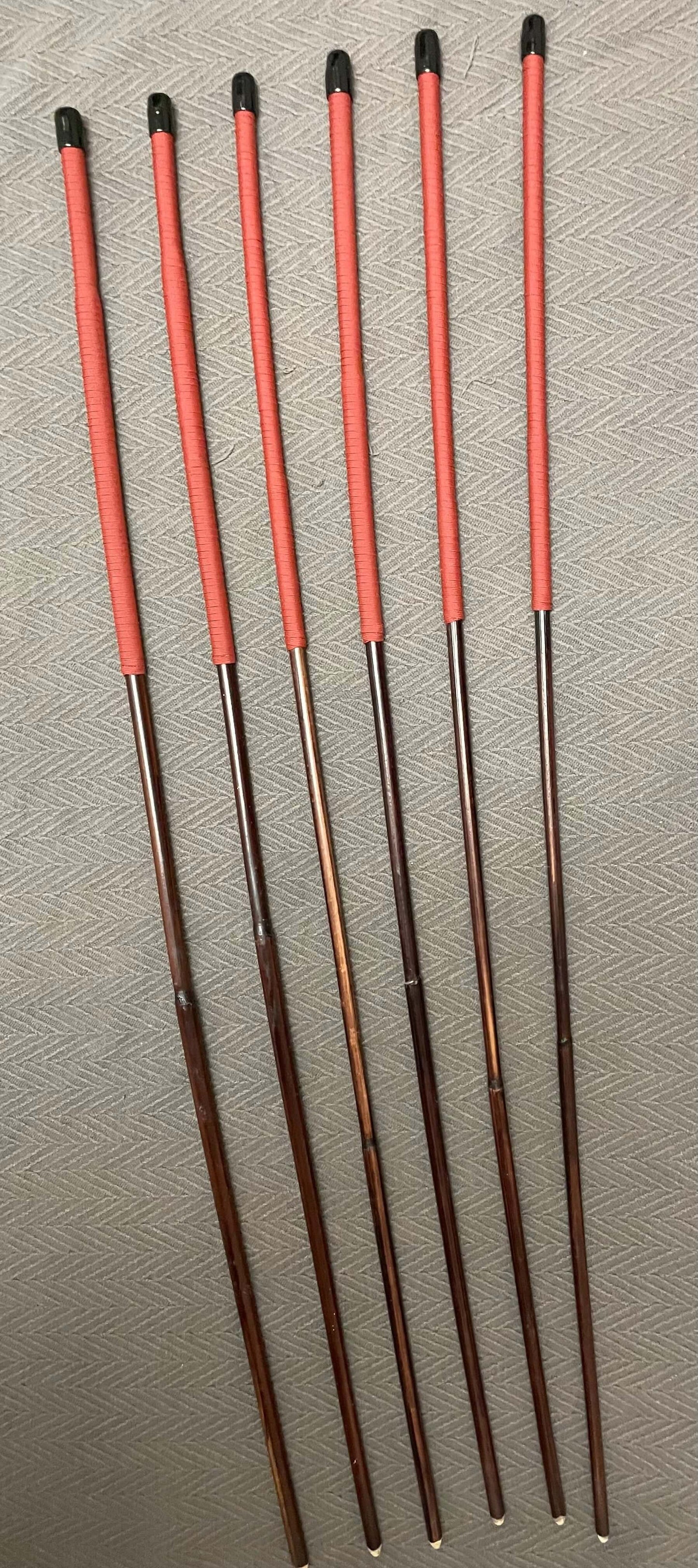 Smoked Dragon Cane Set of 6  - Punishment Cane / Dominatrix Cane / Whipping Canes  - 95 - 100 cms - Paracord Handles - Stripewell Canes