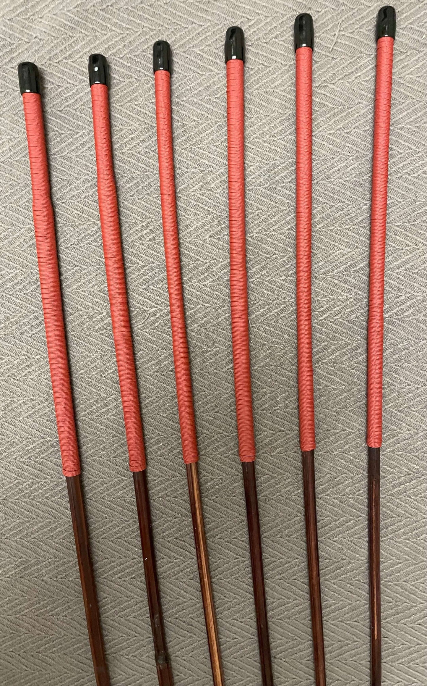 Smoked Dragon Cane Set of 6  - Punishment Cane / Dominatrix Cane / Whipping Canes  - 95 - 100 cms - Paracord Handles - Stripewell Canes