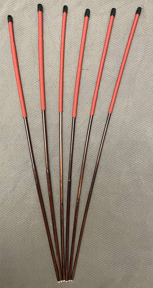 Smoked Dragon Cane Set of 6  - Punishment Cane / Dominatrix Cane / Whipping Canes  - 95 - 100 cms - Paracord Handles - Stripewell Canes