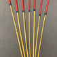 Pro Disciplinarian Dungeon Set of 7 Dragon Canes / BDSM Dominatrix Canes - 95 - 110 cms L - Red Kangaroo Leather Handles - Stripewell Canes