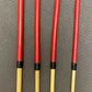 Professional Punitrix Set of 4 Dragon Canes / BDSM Canes. 100 - 110 cms L & 9 - 12.5 mm D - Red / Black Roo Leather Handles - Stripewell Canes