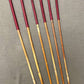 SALES SPECIAL Set of 6 Natural Dragon Rattan Punishment Canes / School Canes / Whipping Canes - SECONDS SET - BURGUNDY Handles