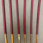 SALES SPECIAL Set of 6 Natural Dragon Rattan Punishment Canes / School Canes / Whipping Canes - SECONDS SET - BURGUNDY Handles