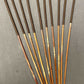 Set of 10 Natural Dragon Rattan Punishment Canes / School Canes / Whipping Canes - SECONDS SET - 95 cms Length - BROWN HANDLES - Stripewell Canes