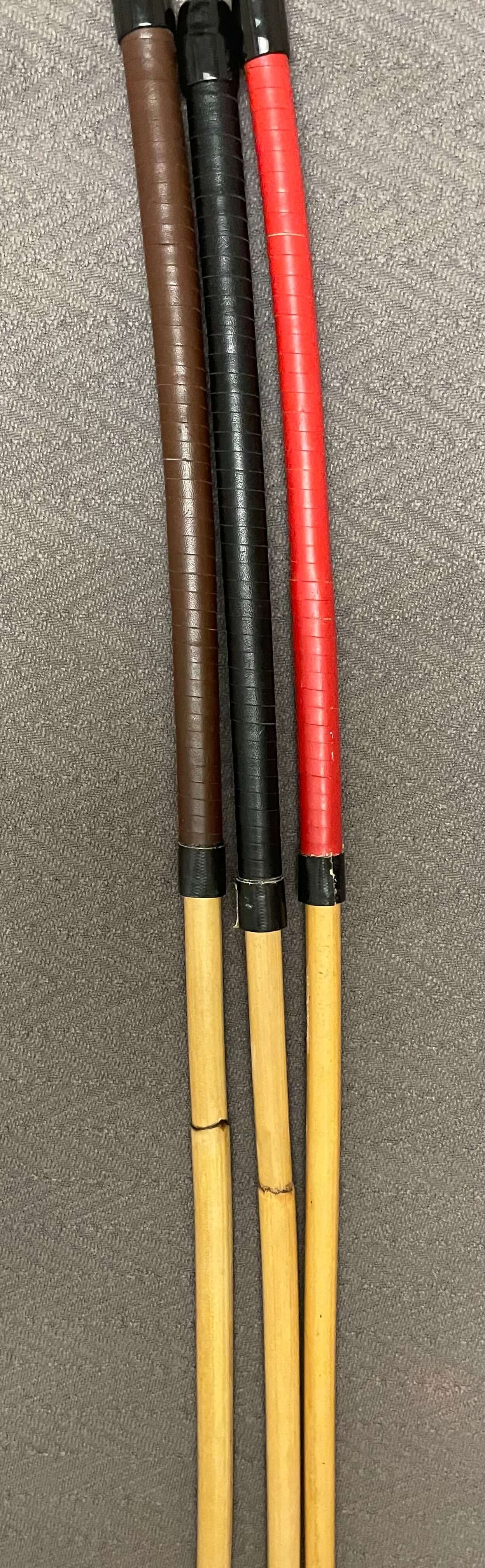 Singapore Prison Cane Dragon Cane Version - 115 - 120 cms Length & 12 - 13 mm Diameter - Kangaroo Leather / Paracord Handles - Stripewell Canes