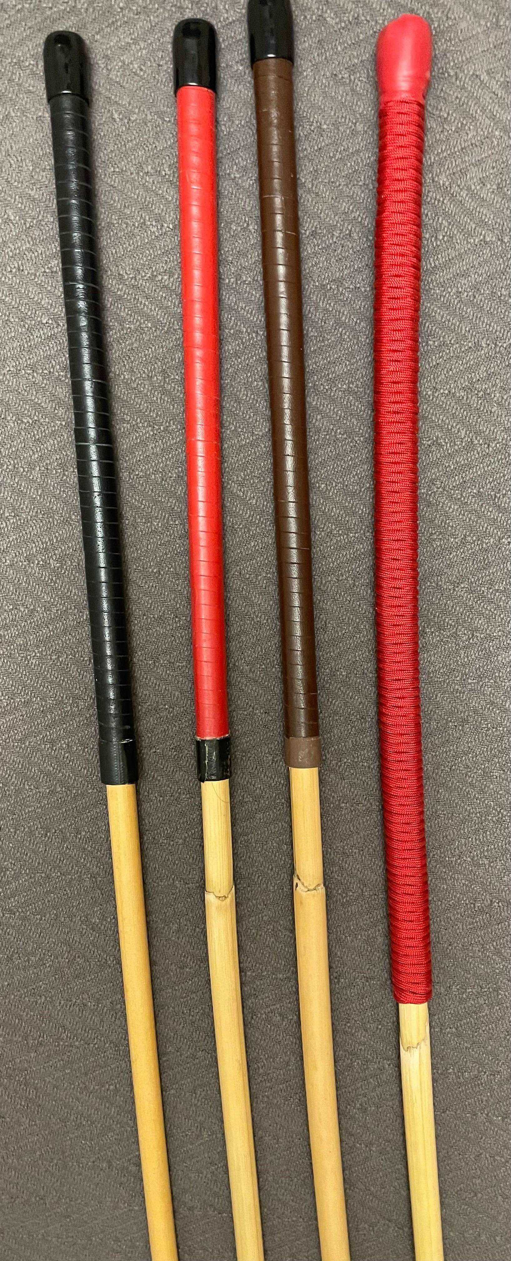 Malaysian Prison Cane / Judicial Cane / Punishment Cane / Natural Dragon Cane - 104/108 cms Length - Kangaroo Leather / Paracord Handles - Stripewell Canes