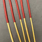 OTK Canes Set of 5 Kooboo Rattan Punishment canes - Red Paracord Handles - Stripewell Canes