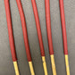 OTK Canes Set of 5 Kooboo Rattan Punishment canes - Red Paracord Handles - Stripewell Canes