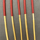 OTK Canes Set of 5 Kooboo Rattan Punishment canes - Red Paracord Handles - Stripewell Canes