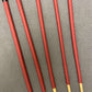 No Knot Dragon Canes / Ultimate Dragon Cane / Knotless Rattan Cane / Spanking BDSM Rattan Cane Set of 5  - 92 cms length - Brick Red Paracord Handles