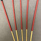 No Knot Dragon Canes / Ultimate Dragon Cane / Knotless Rattan Cane / Spanking BDSM Rattan Cane Set of 5  - 92 cms length - Brick Red Paracord Handles