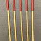 No Knot Dragon Canes / Ultimate Dragon Cane / Knotless Rattan Cane / Spanking BDSM Rattan Cane Set of 5  - 92 cms length - Brick Red Paracord Handles