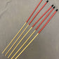 No Knot Dragon Canes / Ultimate Dragon Cane / Knotless Rattan Cane / Spanking BDSM Rattan Cane Set of 5  - 92 cms length - Brick Red Paracord Handles