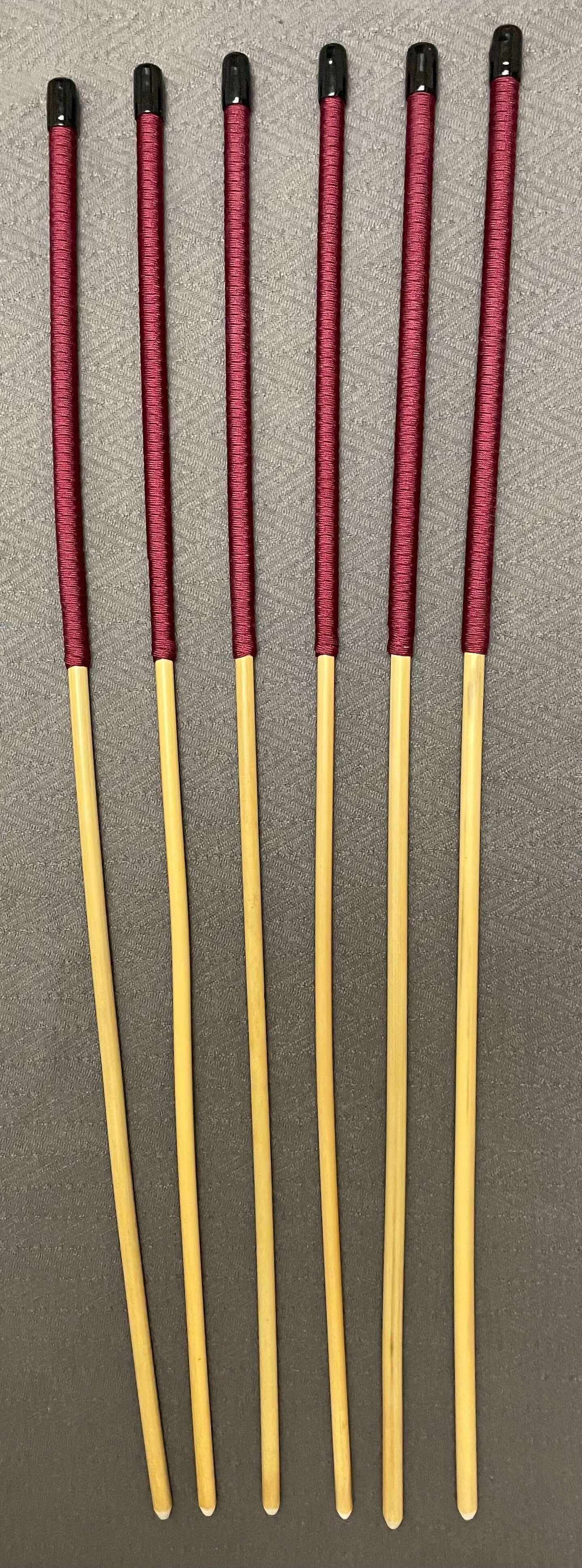 No Knot Dragon Canes / Knotless Canes / Ultimate Canes Set of 6 - NO KNOT PREMIUM SET - 85 cms Length - BURGUNDY Paracord Handles