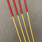 Set of 4 NO KNOT Dragon Canes / School Canes / Punishment Canes - NO KNOT PREMIUM SET -  - 82/84 cms Length - RED Handles - Stripewell Canes
