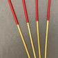 Set of 4 NO KNOT Dragon Canes / School Canes / Punishment Canes - NO KNOT PREMIUM SET -  - 82/84 cms Length - RED Handles - Stripewell Canes