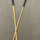 Dressage Whip Style Pair of Natural Dragon Canes / School Canes / Punishment Canes / Horse Whip Canes - PRO SET - 100/105 cms Length - BLACK/RED Kangaroo Leather Handles - Stripewell Canes