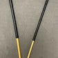 Dressage Whip Style Pair of Natural Dragon Canes / School Canes / Punishment Canes / Horse Whip Canes - PRO SET - 100/105 cms Length - BLACK/RED Kangaroo Leather Handles - Stripewell Canes